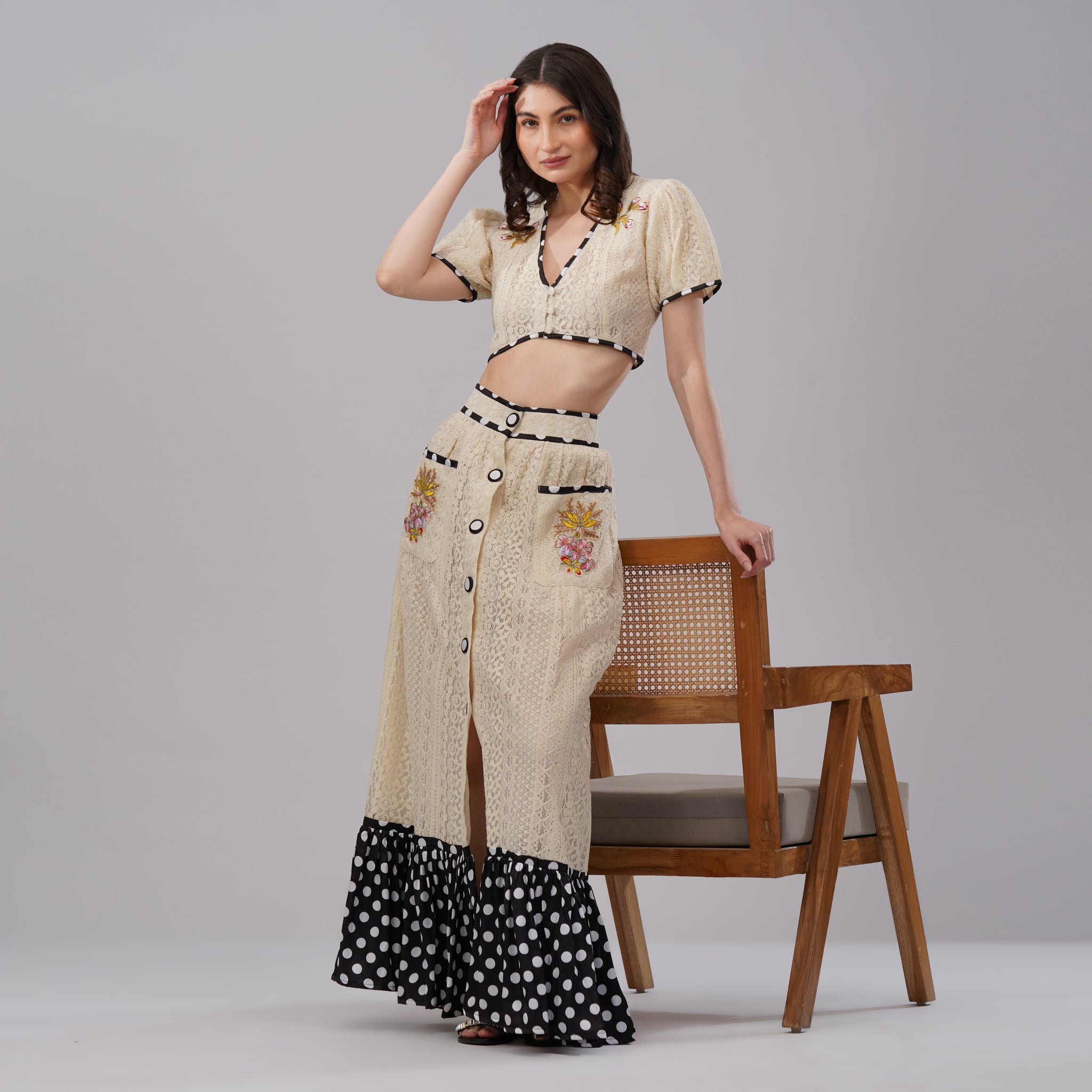 Victorian Embroidered – Top & Maxi Skirt