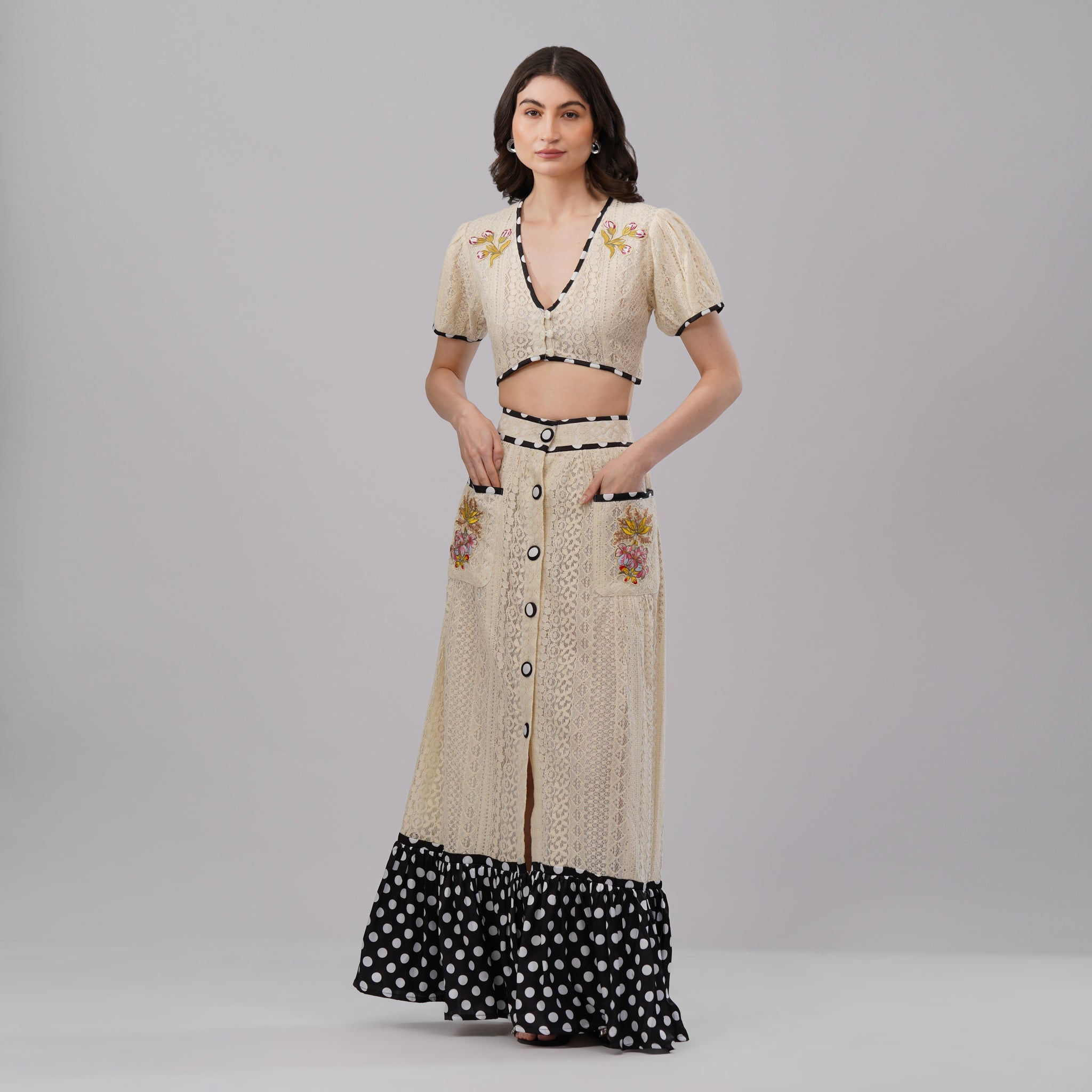 Victorian Embroidered – Top & Maxi Skirt