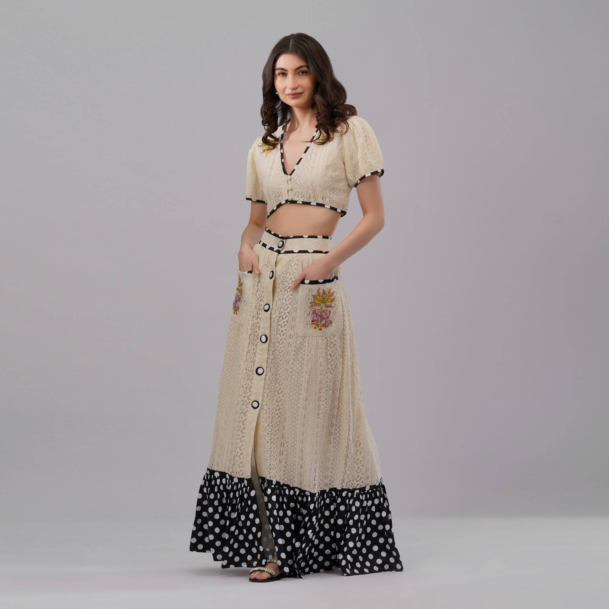 Victorian Embroidered – Top & Maxi Skirt