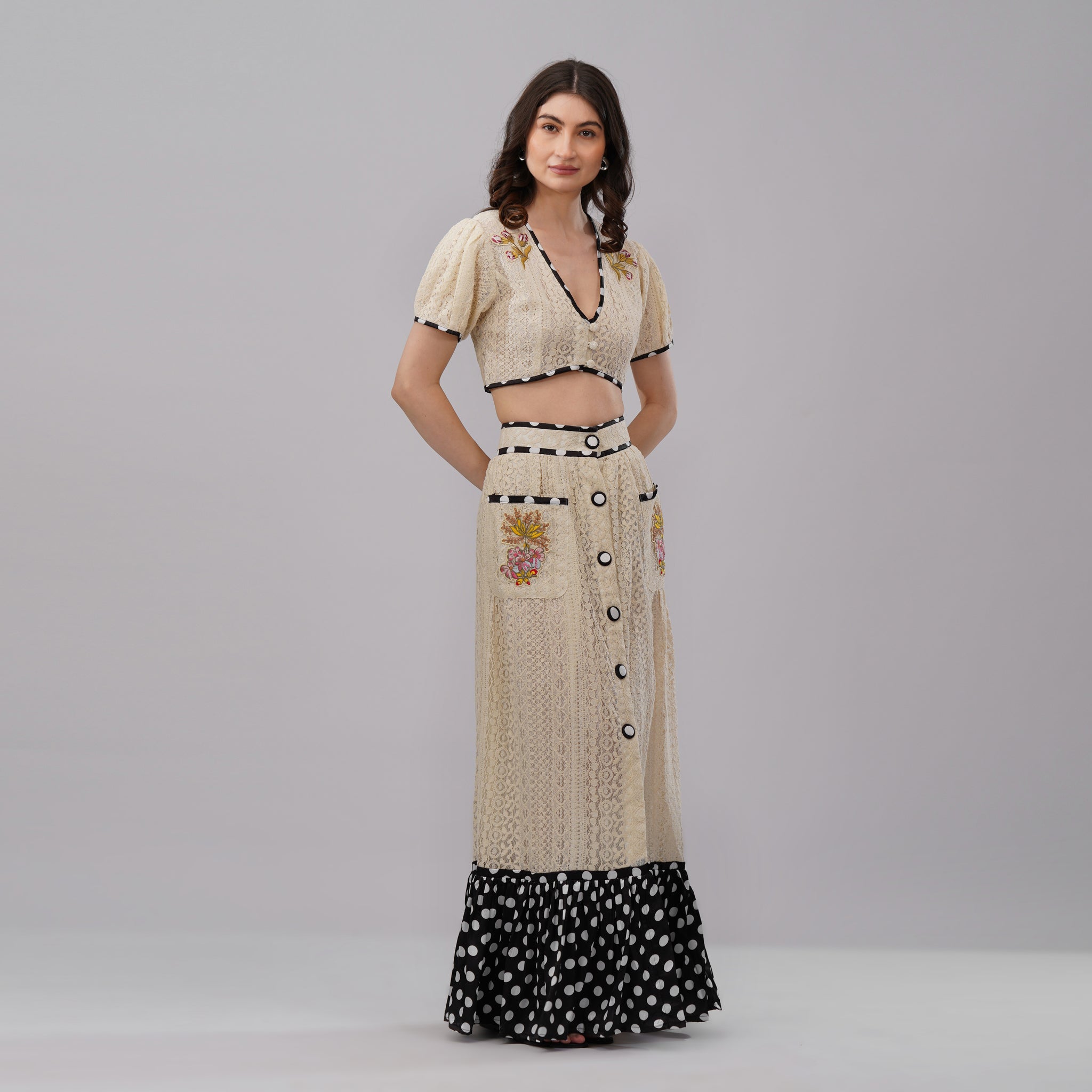 Victorian Embroidered – Top & Maxi Skirt