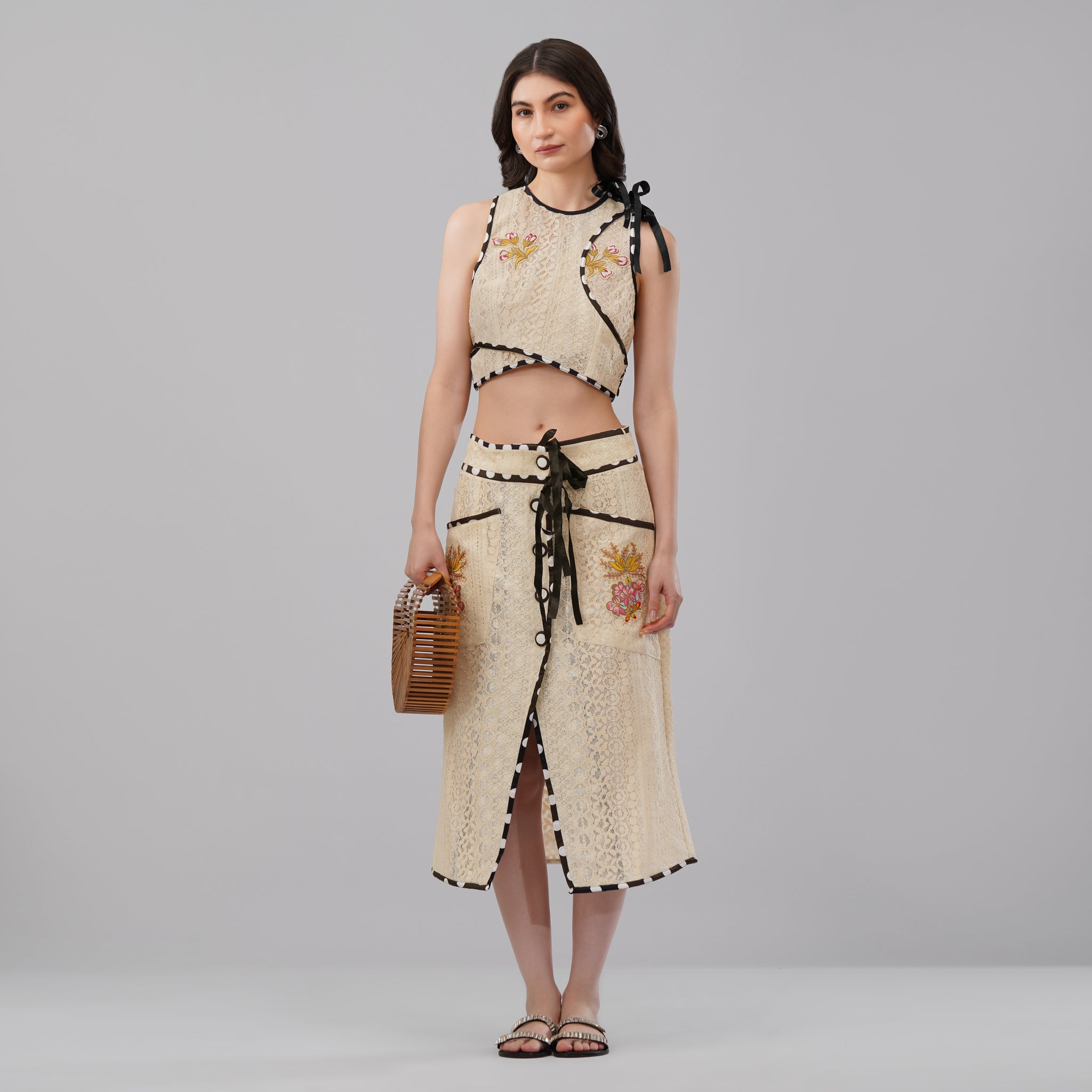 Sunshine All Over – Embroidered Top & Skirt