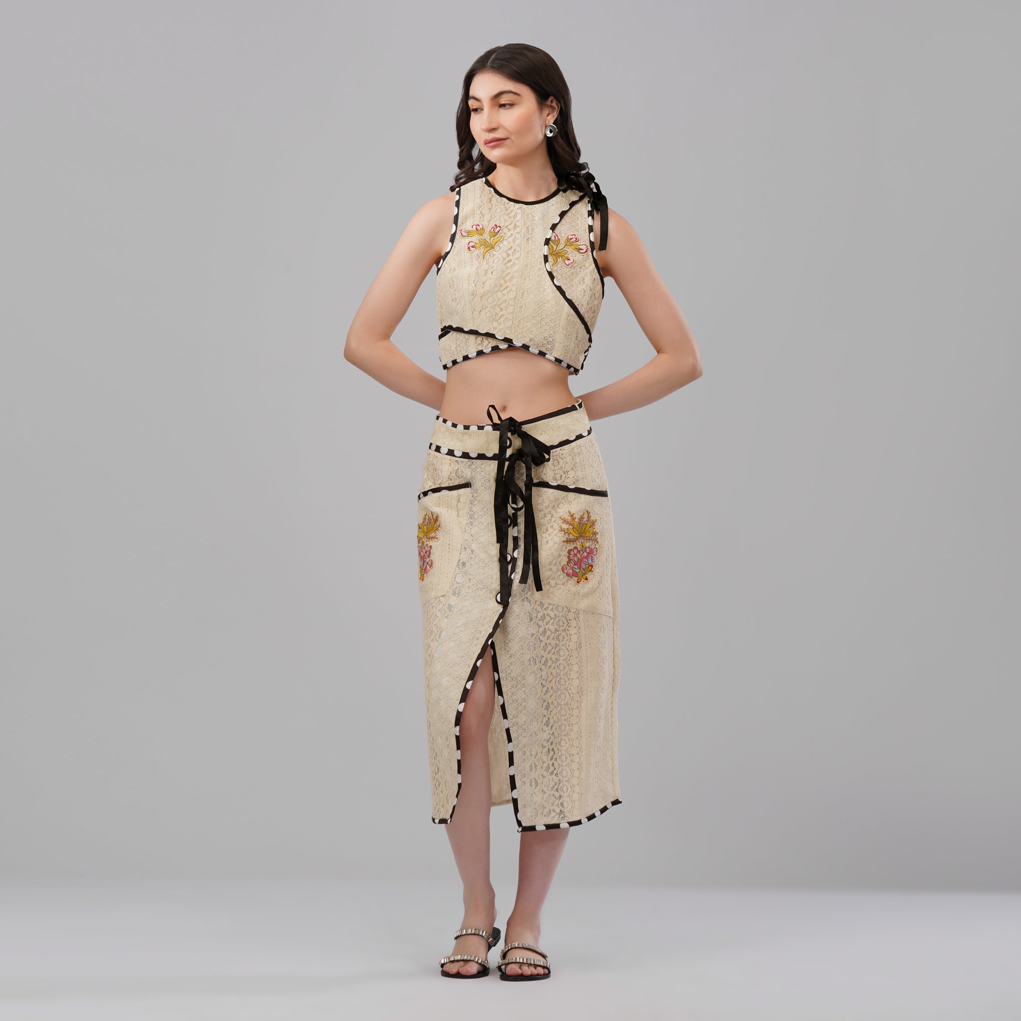 Sunshine All Over – Embroidered Top & Skirt