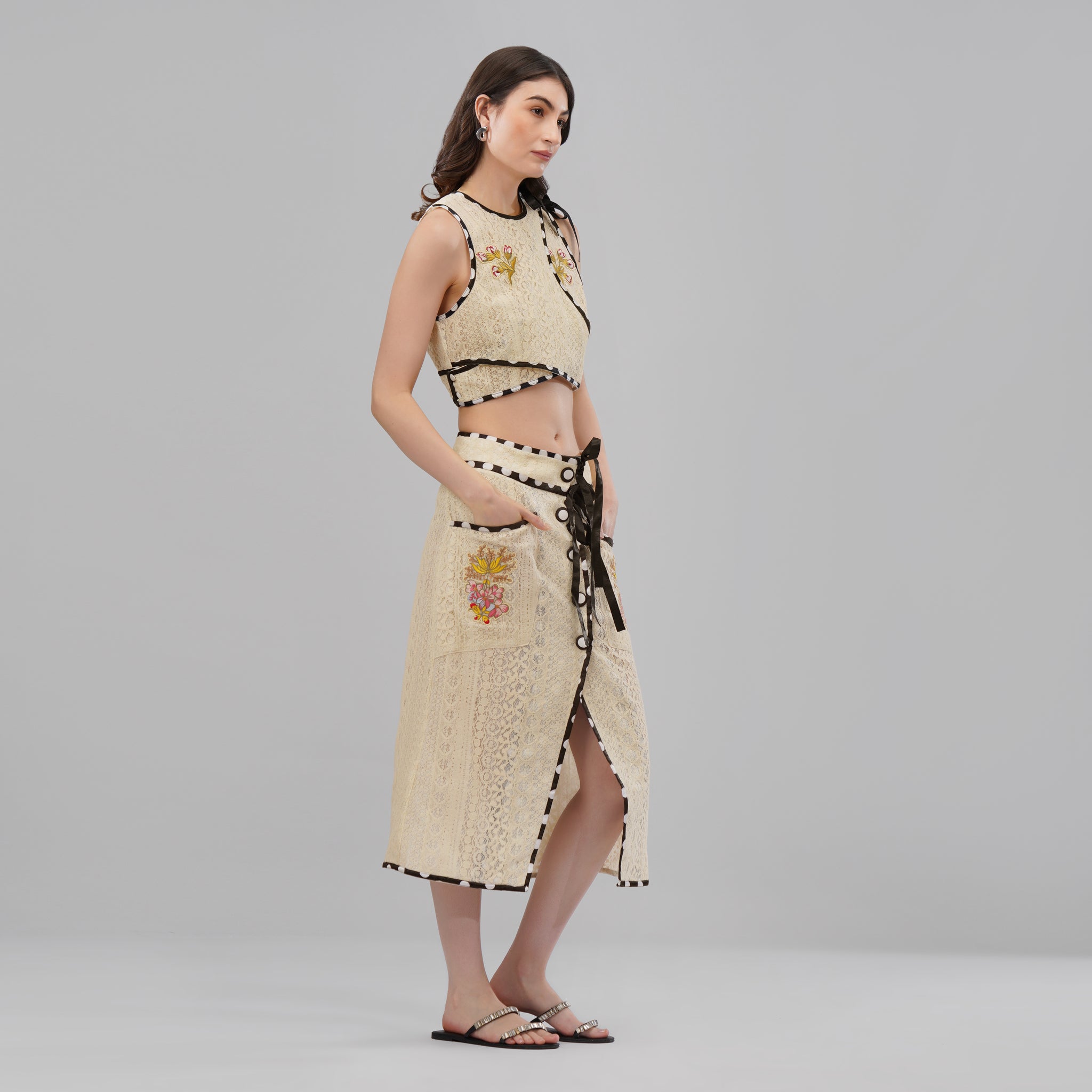 Sunshine All Over – Embroidered Top & Skirt